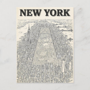New York City Reise-Postkarte Postkarte