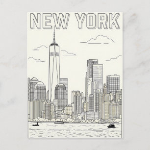New York City Reise-Postkarte Postkarte