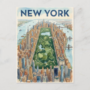 New York City Reise-Postkarte Postkarte