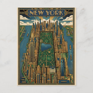 New York City Reise-Postkarte Postkarte