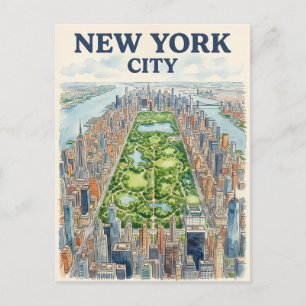 New York City Reise-Postkarte Postkarte