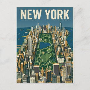 New York City Reise-Postkarte Postkarte