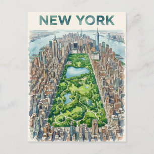 New York City Reise-Postkarte Postkarte