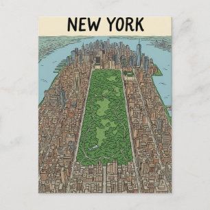 New York City Reise-Postkarte Postkarte