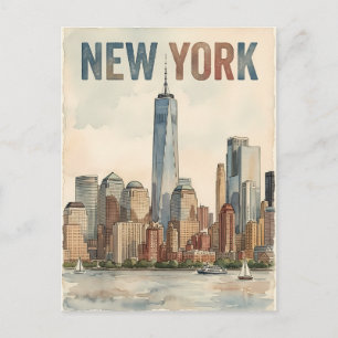 New York City Reise-Postkarte Postkarte