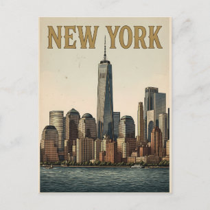 New York City Reise-Postkarte Postkarte