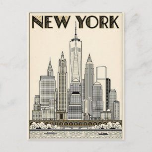 New York City Reise-Postkarte Postkarte