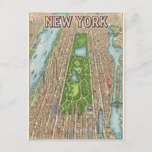 New York City Reise-Postkarte Postkarte
