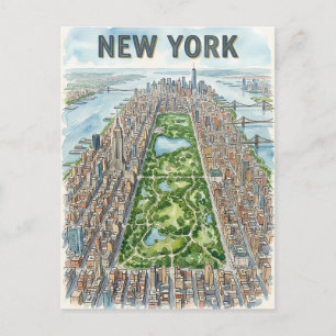 New York City Reise-Postkarte Postkarte