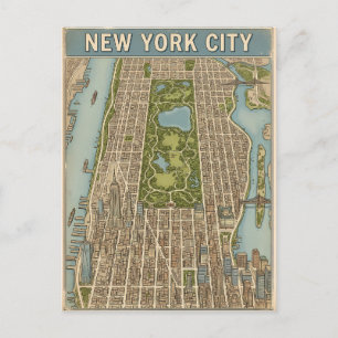 New York City Reise-Postkarte Postkarte