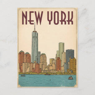 New York City Reise-Postkarte Postkarte