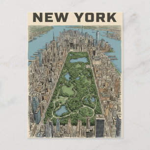 New York City Reise-Postkarte Postkarte