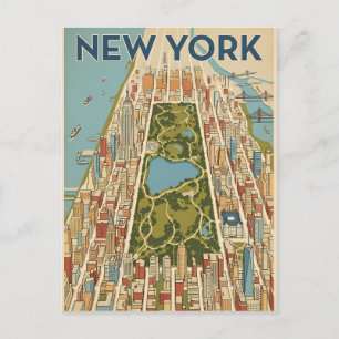 New York City Reise-Postkarte Postkarte