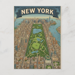 New York City Reise-Postkarte Postkarte