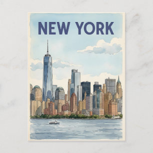 New York City Reise-Postkarte Postkarte