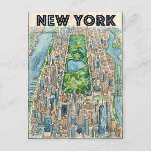 New York City Reise-Postkarte Postkarte