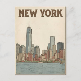 New York City Reise-Postkarte Postkarte