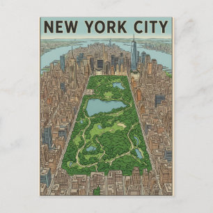 New York City Reise-Postkarte Postkarte
