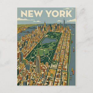 New York City Reise-Postkarte Postkarte
