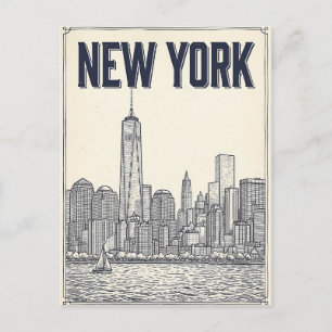 New York City Reise-Postkarte Postkarte