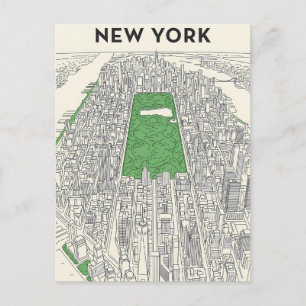 New York City Reise-Postkarte Postkarte