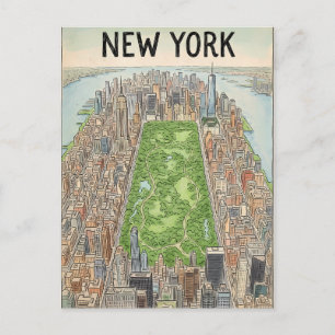 New York City Reise-Postkarte Postkarte
