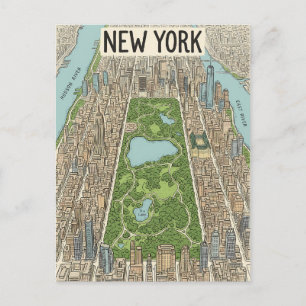 New York City Reise-Postkarte Postkarte