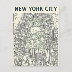 New York City Reise-Postkarte Postkarte