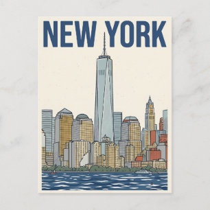 New York City Reise-Postkarte Postkarte