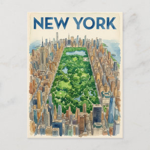 New York City Reise-Postkarte Postkarte