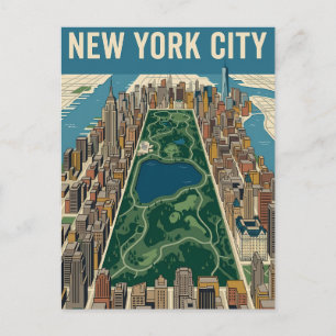 New York City Reise-Postkarte Postkarte