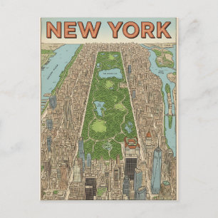 New York City Reise-Postkarte Postkarte