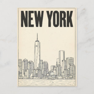 New York City Reise-Postkarte Postkarte