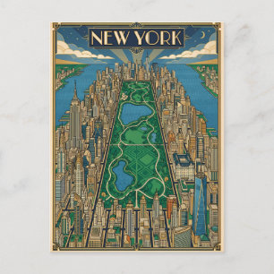 New York City Reise-Postkarte Postkarte