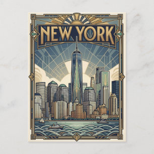 New York City Reise-Postkarte Postkarte