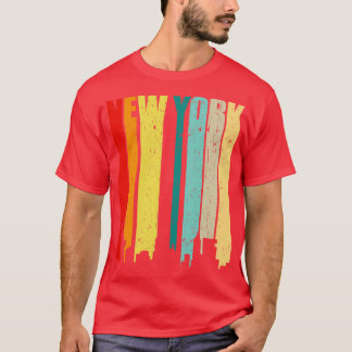 New York City Retro Skyline-Geschenk T-Shirt