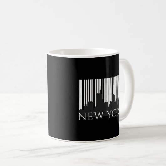 New York City Retro Skyline Graphic - Urban Street Kaffeetasse (VorderseiteRechts)