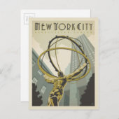 New York City | Rockefeller Center Postkarte (Vorne/Hinten)