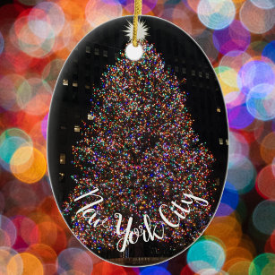 New York City Rockefeller Center Weihnachtsbaum Keramik Ornament