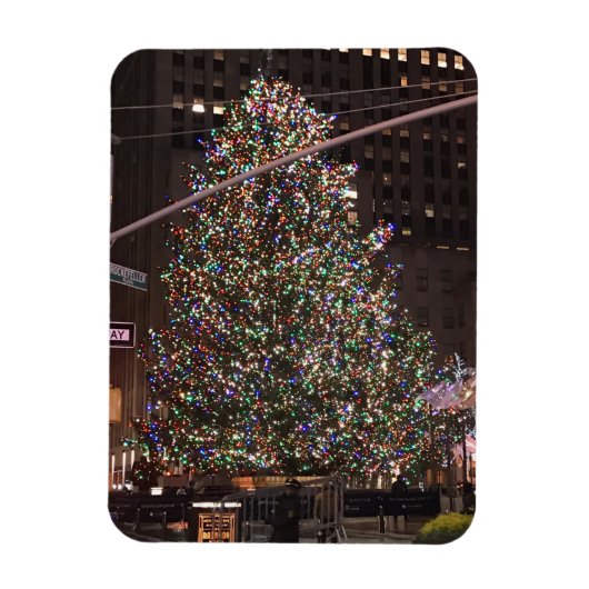 New York City Rockefeller Center Weihnachtsbaum Magnet (Vertikal)
