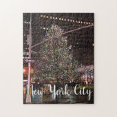 New York City Rockefeller Center Weihnachtsbaum Puzzle (Vertikal)