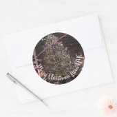 New York City Rockefeller Center Weihnachtsbaum Runder Aufkleber (Umschlag)