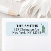 New York City Rücksendeadressen-Aufklebers (Insitu)