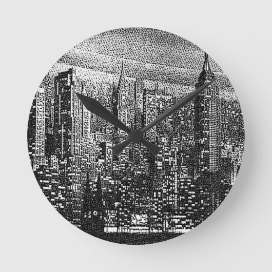 New York City Runde Wanduhr (Vorderseite)