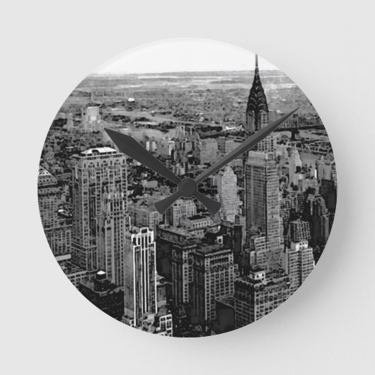 New York City Runde Wanduhr (Vorderseite)