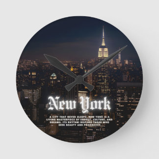 New York City Runde Wanduhr