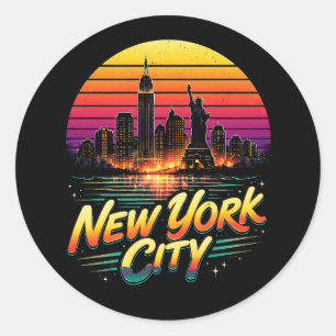 New York City Runder Aufkleber