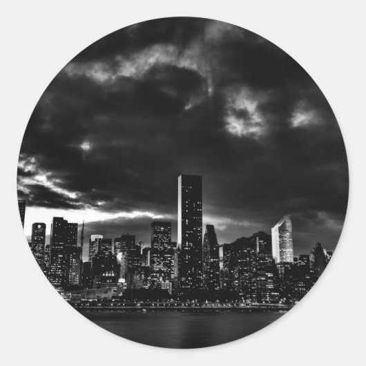 New York City Runder Aufkleber (Vorderseite)