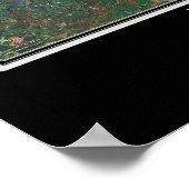 New York City Satellite Poster Map (Ecke)