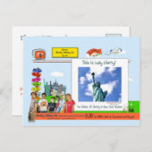 New York City schläft nie! Postkarte (Vorne/Hinten)